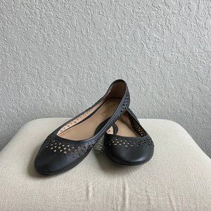 Cutout Black Flats